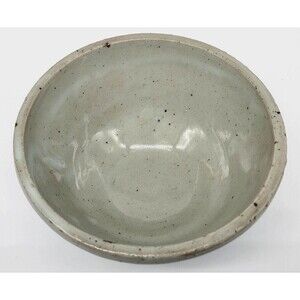 Studio Art Pottery Serving Cereal Bowl Gray Blue Signed Handcrafted Vintage